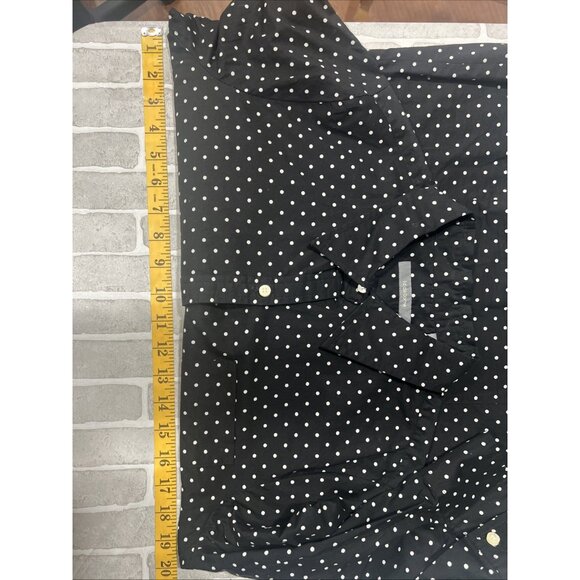 Liz Claiborne Womens Polka Dot Top Size M Black White Career Office - Picture 6 of 11